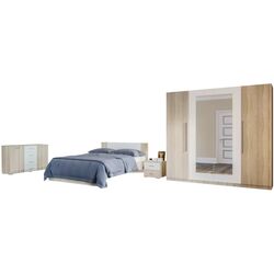 Dormitor Ideal Mobila Lileya (Sonoma Oak/White) Thumb