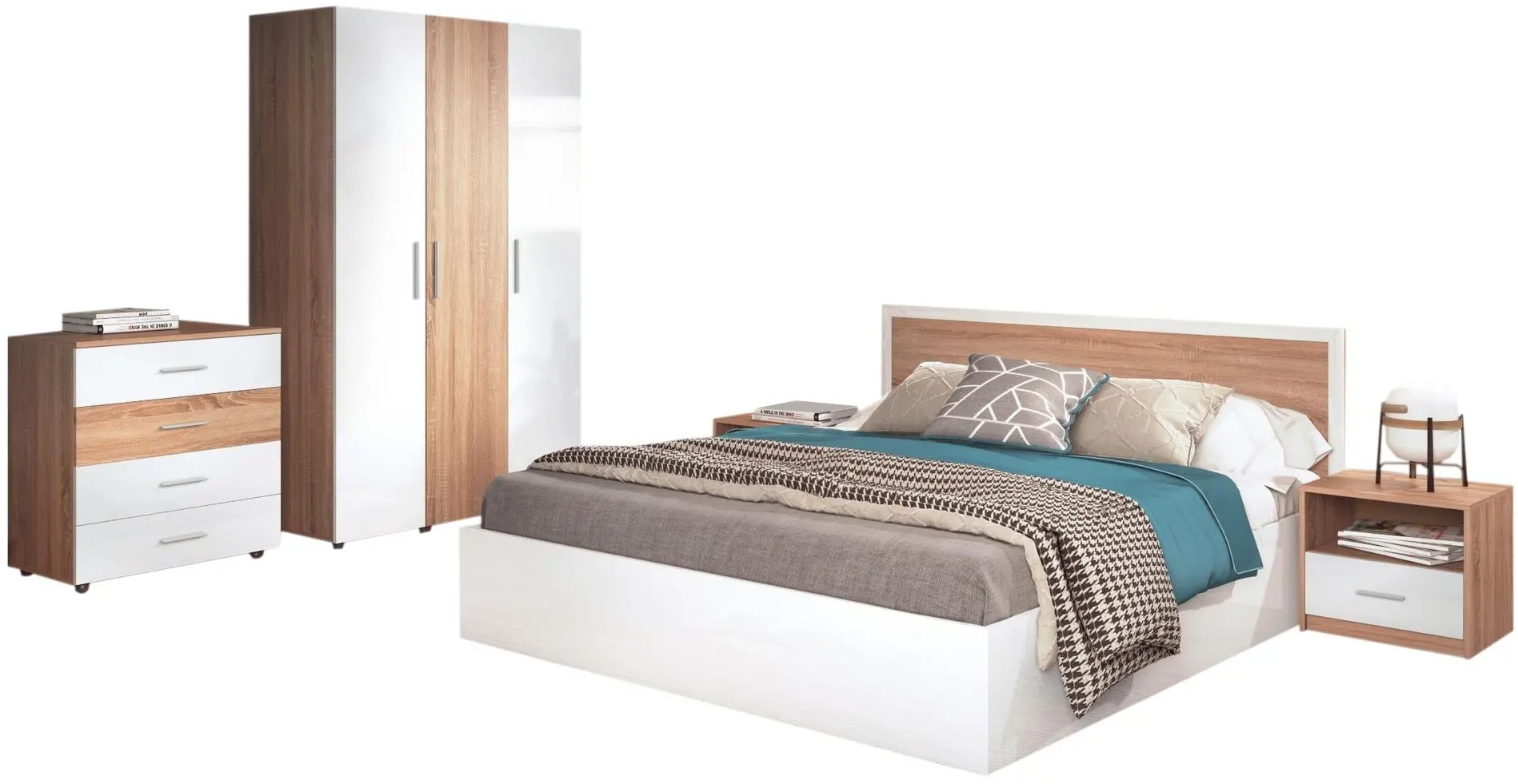 Спальня Ideal Mobila Louis (Sonoma Oak/White)