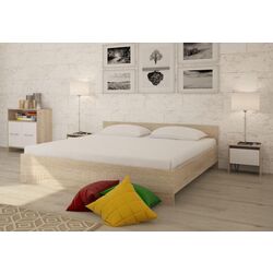 Dormitor Ideal Mobila Luca (Sonoma Oak/White) Thumb