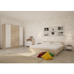 Dormitor Ideal Mobila Luca (Sonoma Oak/White)