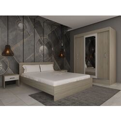 Dormitor Ideal Mobila Masha Dressing (Sonoma Oak/White)