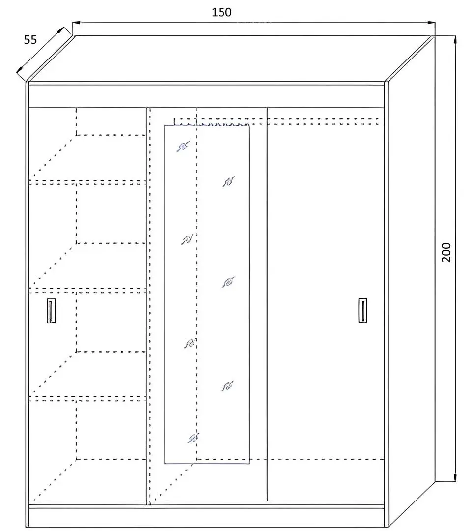 Dormitor Ideal Mobila Masha Dressing (Sonoma Oak/White) - 4