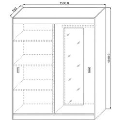 Dormitor Ideal Mobila Masha (Sonoma Oak/White) Thumb