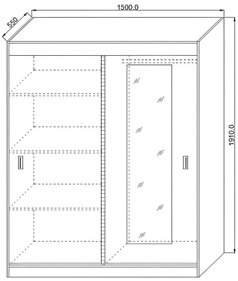 Dormitor Ideal Mobila Masha (Sonoma Oak/White) - 3