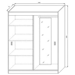 Dormitor Ideal Mobila Masha (Wenge/White) Thumb