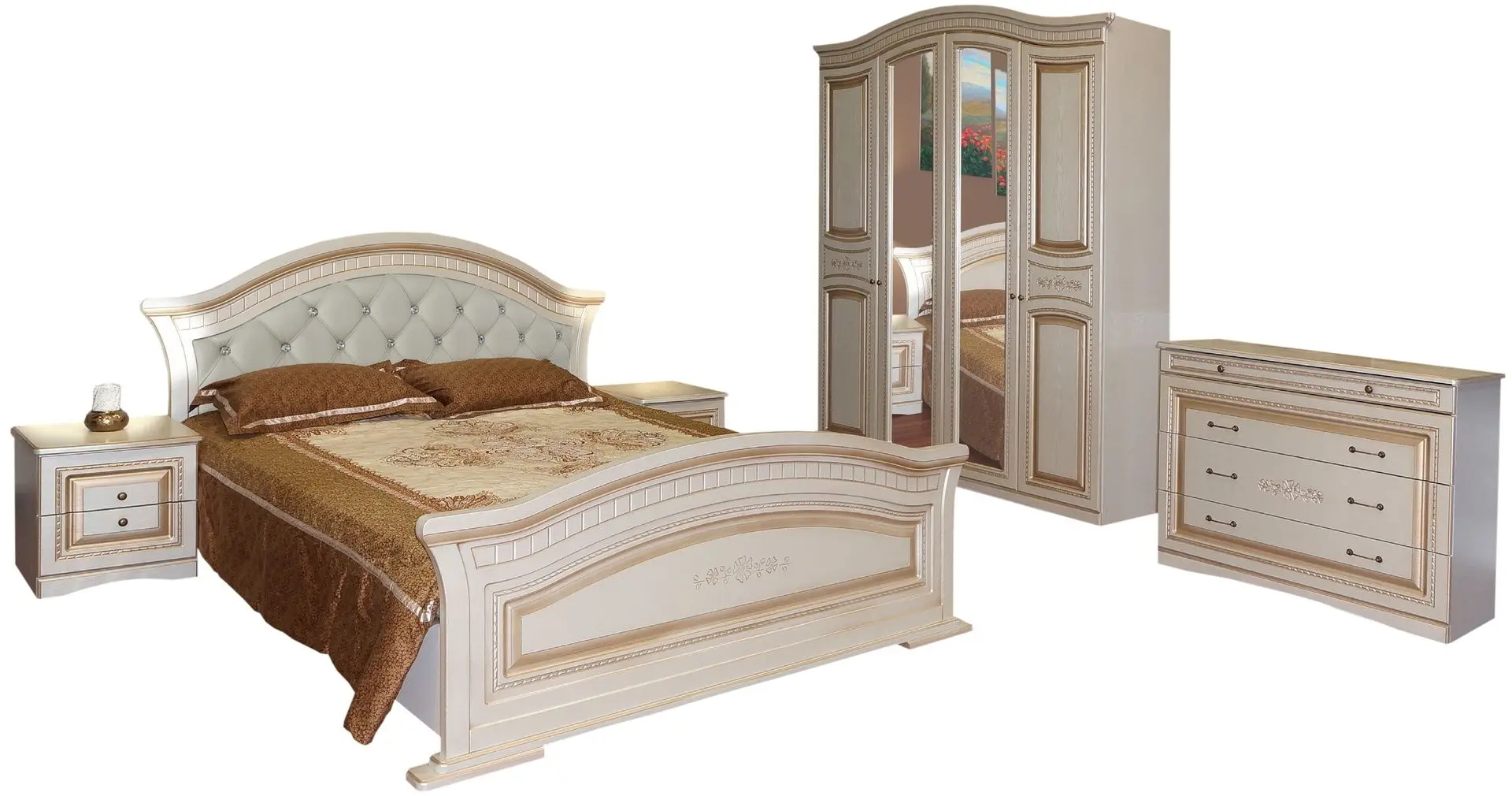 Dormitor Ideal Mobila Nikol (White) - 4