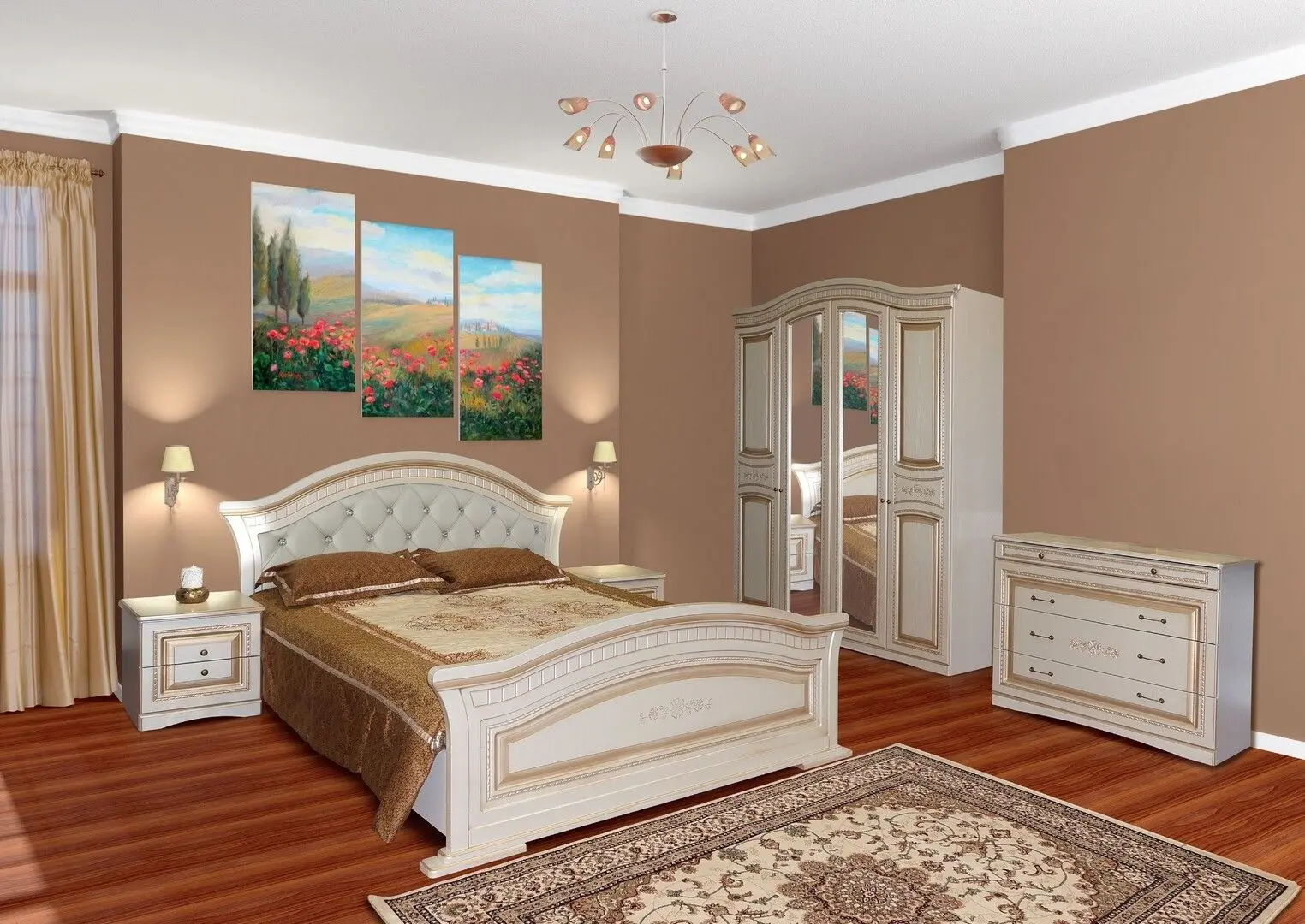 Dormitor Ideal Mobila Nikol (White)