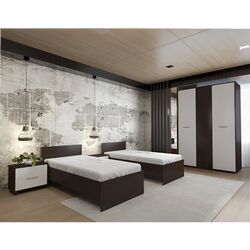 Dormitor Ideal Mobila Nova C360 (Wenge/White)