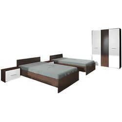 Dormitor Ideal Mobila Nova (Wenge/White) Thumb