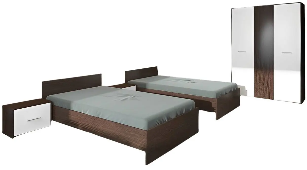 Dormitor Ideal Mobila Nova (Wenge/White) - 2