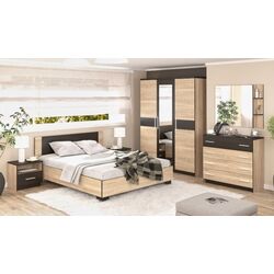 Dormitor Ideal Mobila Vali (Wenge/Sonoma Oak)