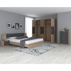 Dormitor Ideal Mobila Vegas (Sonoma Oak/Anthracite) Thumb