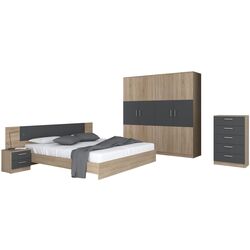 Dormitor Ideal Mobila Vegas (Sonoma Oak/Anthracite) Thumb
