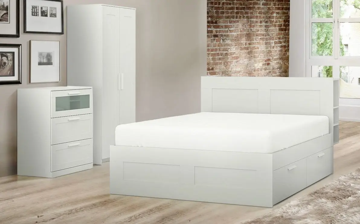 Спальная Ikea Brimnes 3 предмета 140x200 (Белый)