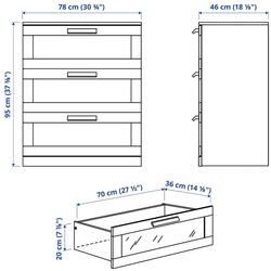 Спальная Ikea Brimnes 3 предмета 140x200 (Белый) Thumb