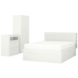 Dormitor Ikea Brimnes 3 piese 180x200 (Alb) Thumb
