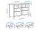 Dormitor Ikea Hemnes 3 piese/cu noptiera 80x200 (Vopsit Alb)