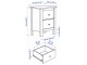 Dormitor Ikea Hemnes 3 piese/cu noptiera 80x200 (Vopsit Alb)