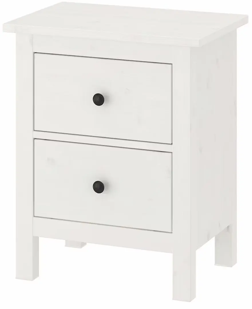 Спальная Ikea Hemnes 3 предмета/с прикроватной тумбой 80x200 (Белая Морилка)