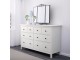 Dormitor Ikea Hemnes 3 piese/cu noptiera 80x200 (Vopsit Alb)