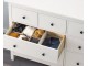 Dormitor Ikea Hemnes 3 piese/cu noptiera 80x200 (Vopsit Alb)