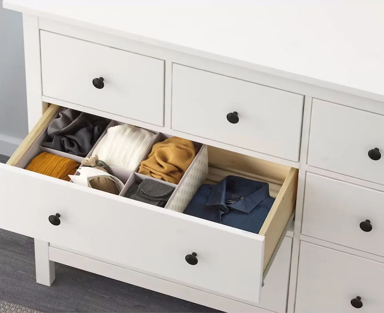 Спальная Ikea Hemnes 3 предмета/с прикроватной тумбой 80x200 (Белая Морилка)