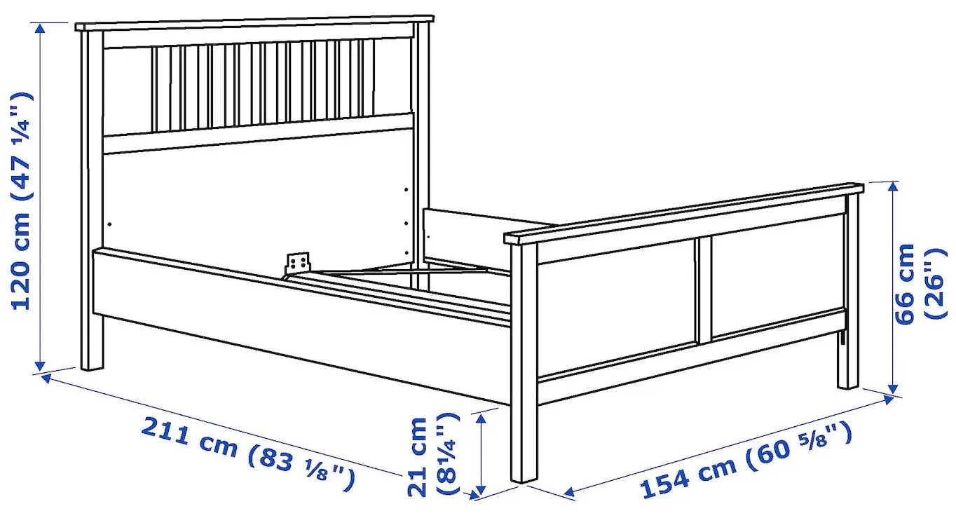 Спальная Ikea Hemnes 4 предмета 140x200 (Белая Морилка)