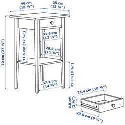 Спальная Ikea Hemnes 4 предмета 140x200 (Белая Морилка) Thumb
