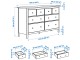 Dormitor Ikea Hemnes 4 piese 180x200 (Alb Vopsit)