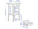 Dormitor Ikea Hemnes 4 piese 180x200 (Alb Vopsit)