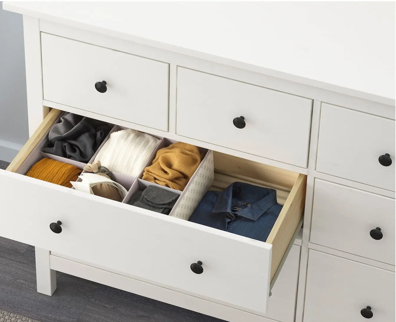 Спальная Ikea Hemnes 4 предмета 180x200 (Белая Морилка)