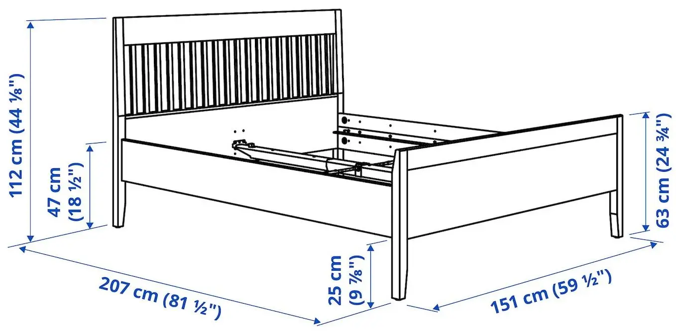 Спальная Ikea Idanas 4 предмета 140x200 (Белый)