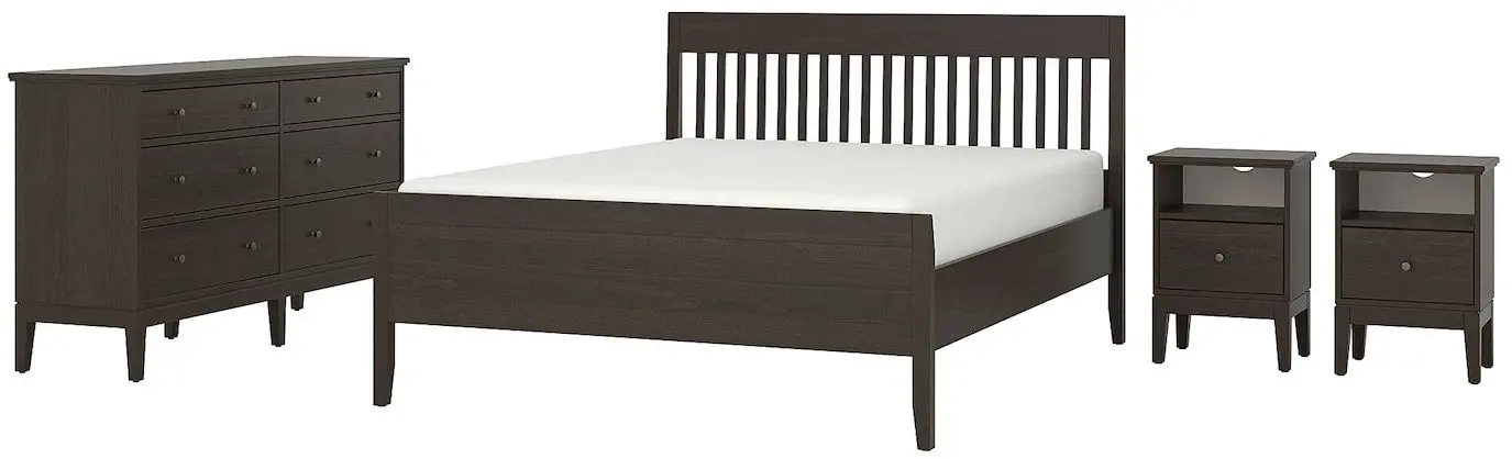 Спальная Ikea Idanas 4 предмета 140x200 (Темно-коричневый)