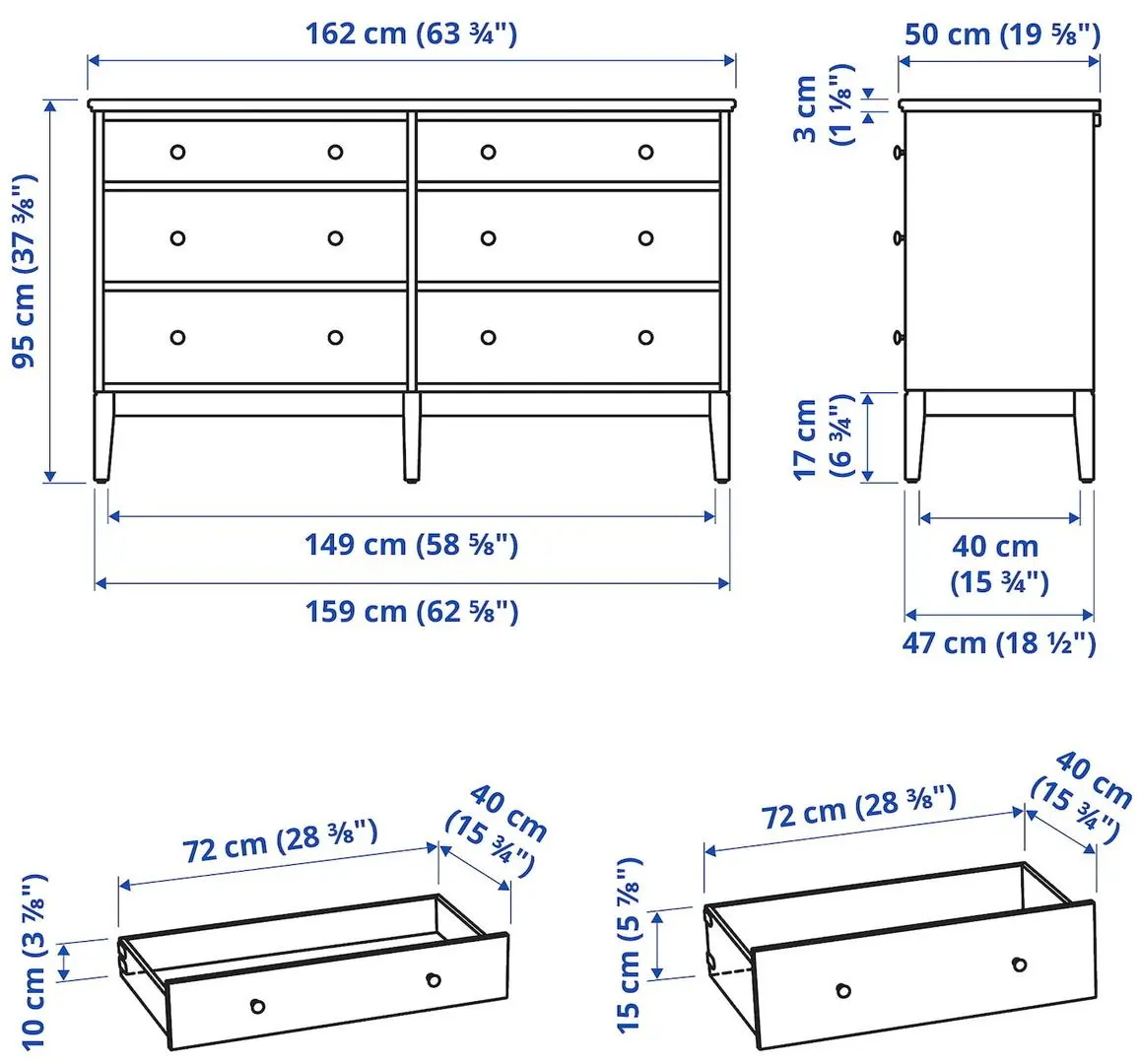 Спальная Ikea Idanas 4 предмета 160x200 (Белый)