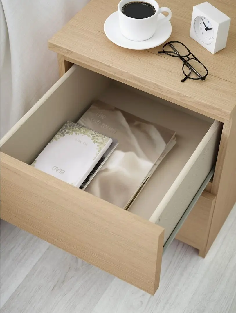 Спальная Ikea Malm 4 предмета 140x200 (Белый Дуб)