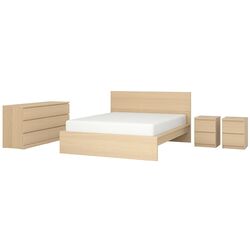 Спальная Ikea Malm 4 предмета 140x200 (Белый Дуб) Thumb