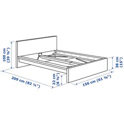 Спальная Ikea Malm 4 предмета 140x200 (Черно-коричневый) Thumb
