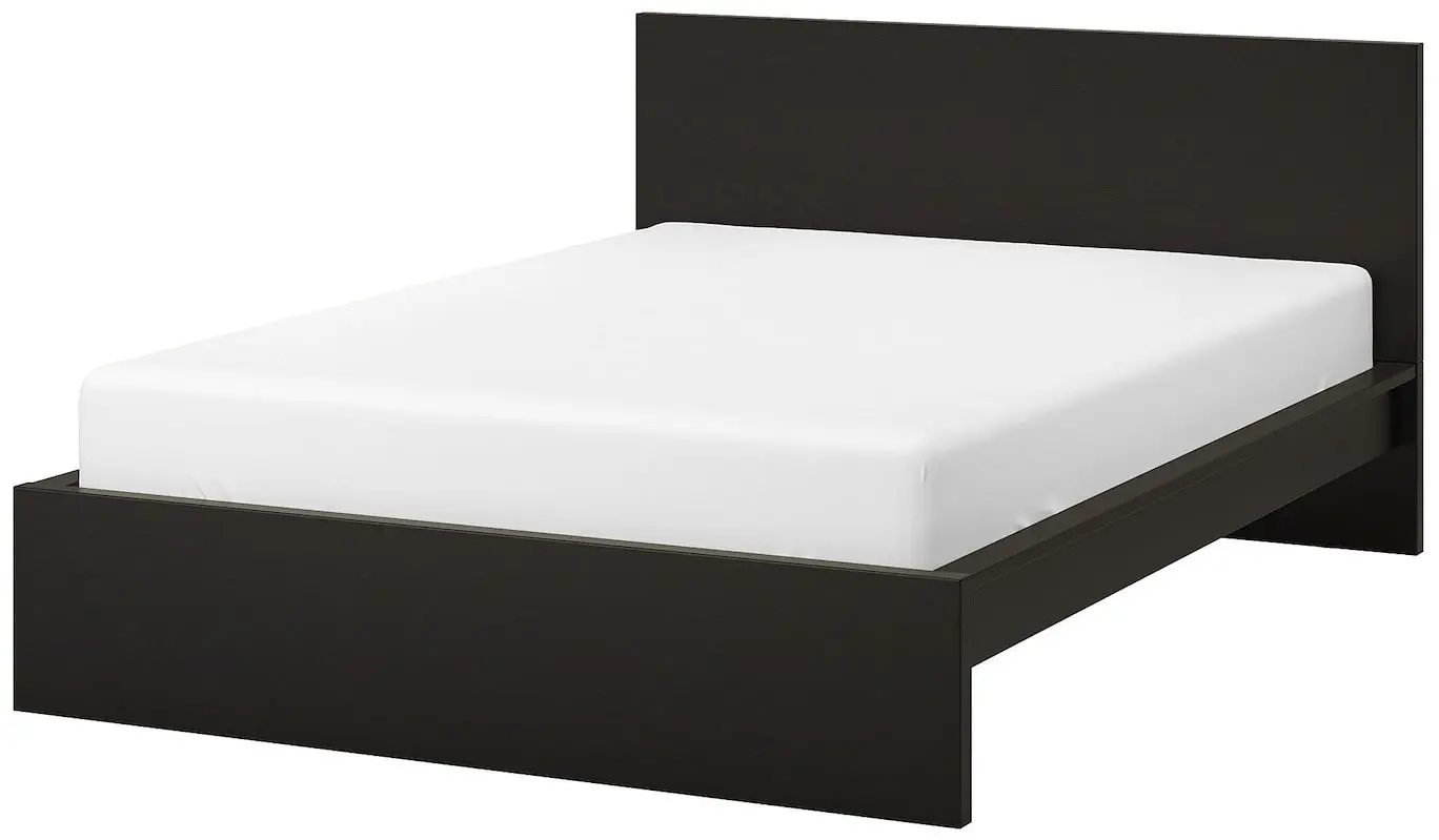 Спальная Ikea Malm 4 предмета 140x200 (Черно-коричневый)