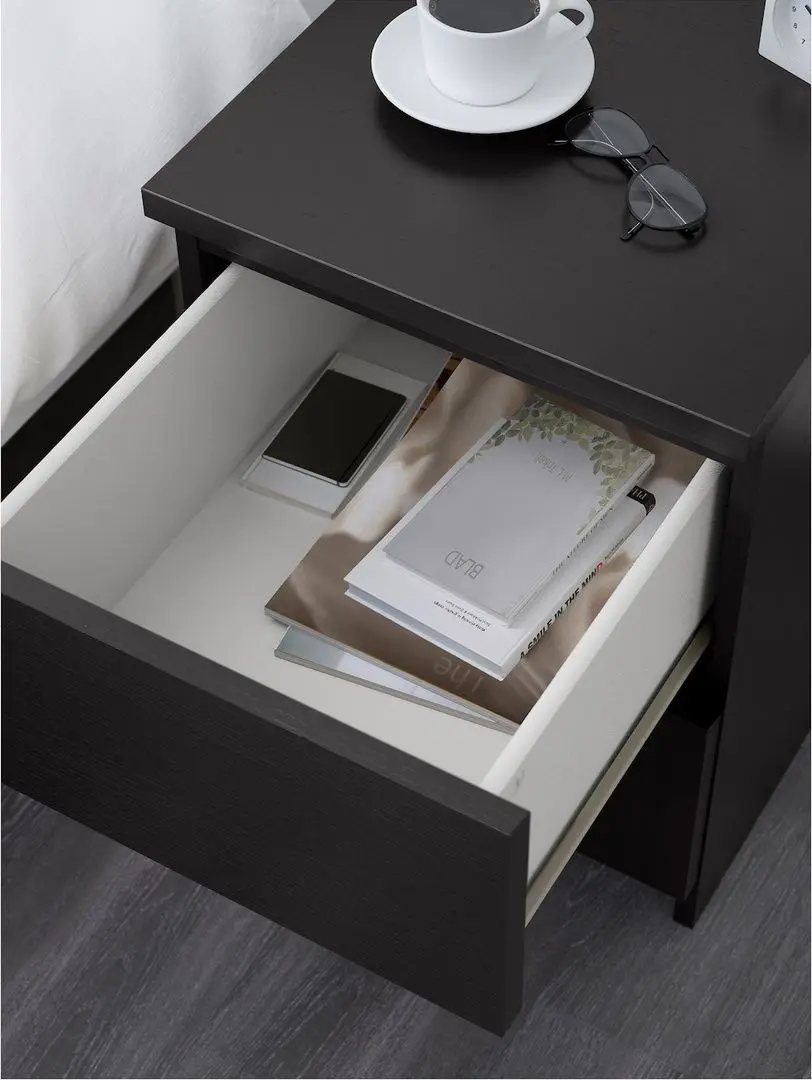 Спальная Ikea Malm 4 предмета 140x200 (Черно-коричневый)