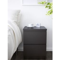 Спальная Ikea Malm 4 предмета 140x200 (Черно-коричневый) Thumb