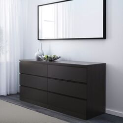 Спальная Ikea Malm 4 предмета 160x200 (Черно-коричневый) Thumb