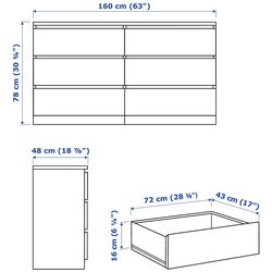 Спальная Ikea Malm 4 предмета 180x200 (Белый Дуб) Thumb