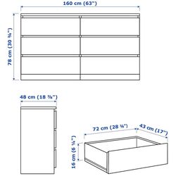Спальная Ikea Malm 4 предмета 180x200 (Черно-коричневый) Thumb