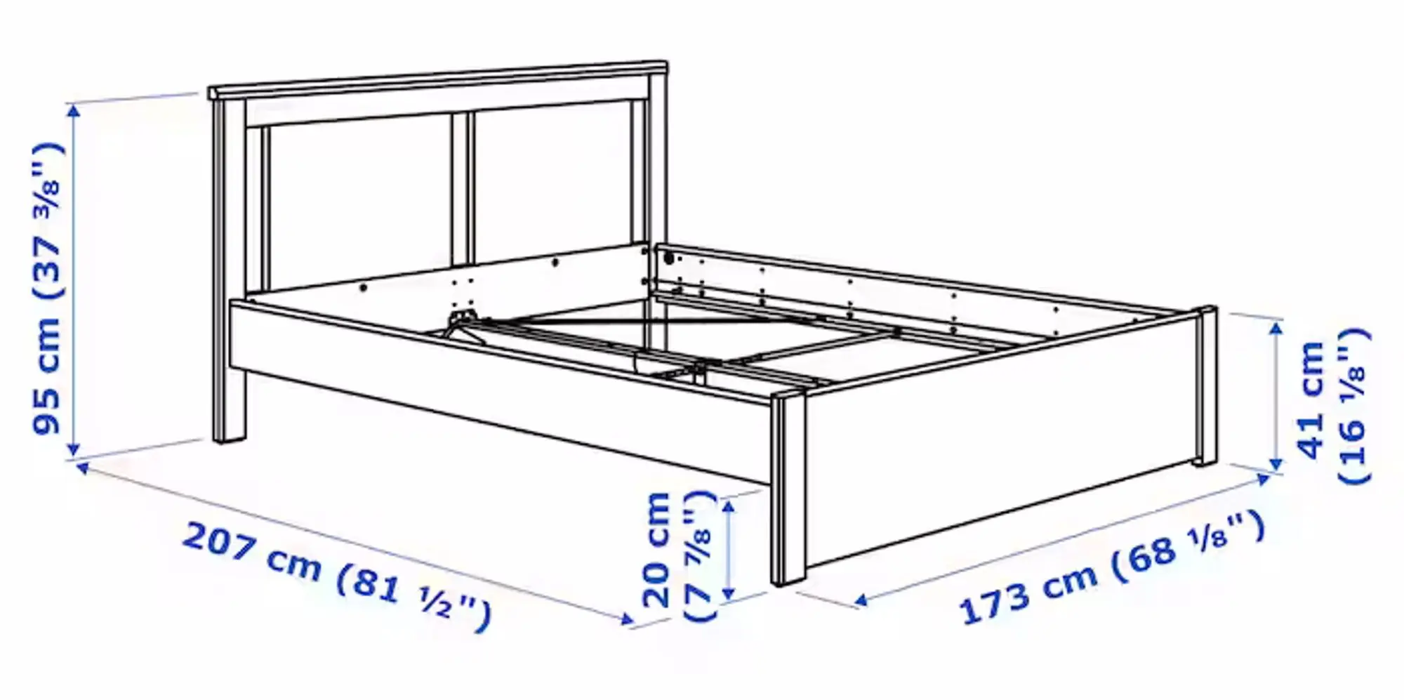 Dormitor Ikea Songesand 4 piese 160x200 (Alb)