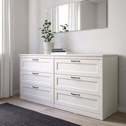 Dormitor Ikea Songesand 4 piese 160x200 (Alb) Thumb