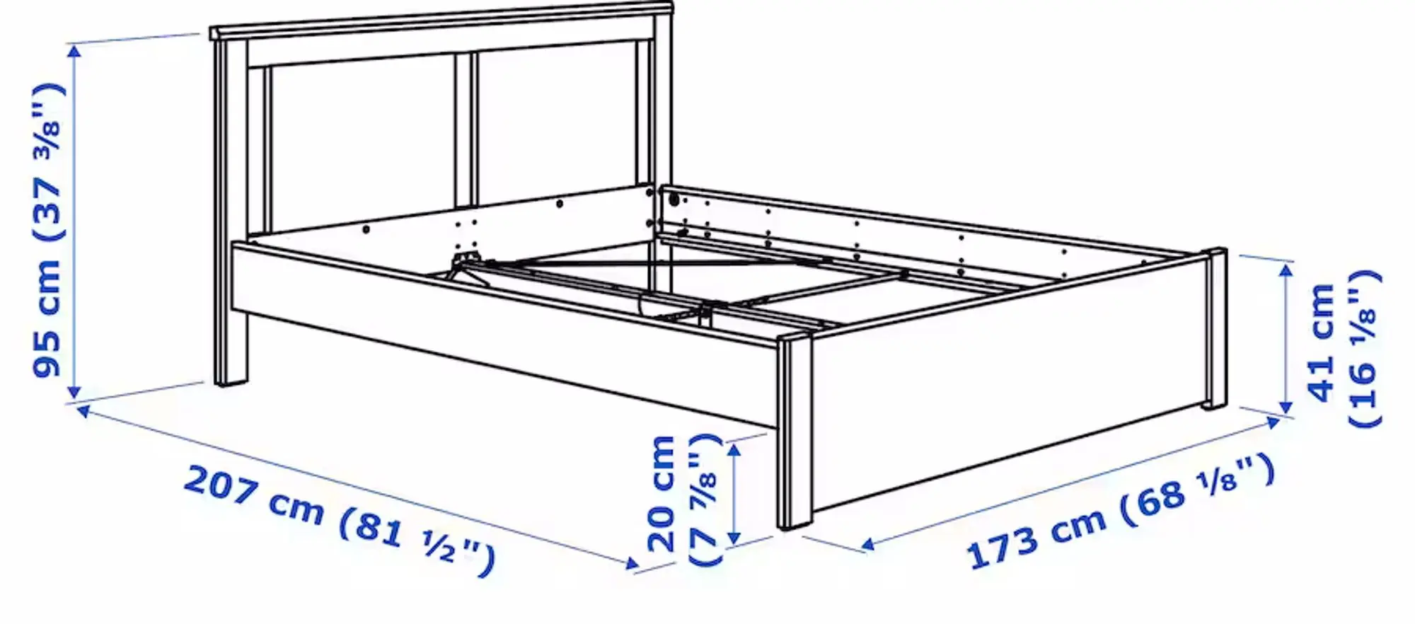 Dormitor Ikea Songesand 5 piese 160x200 (Alb)