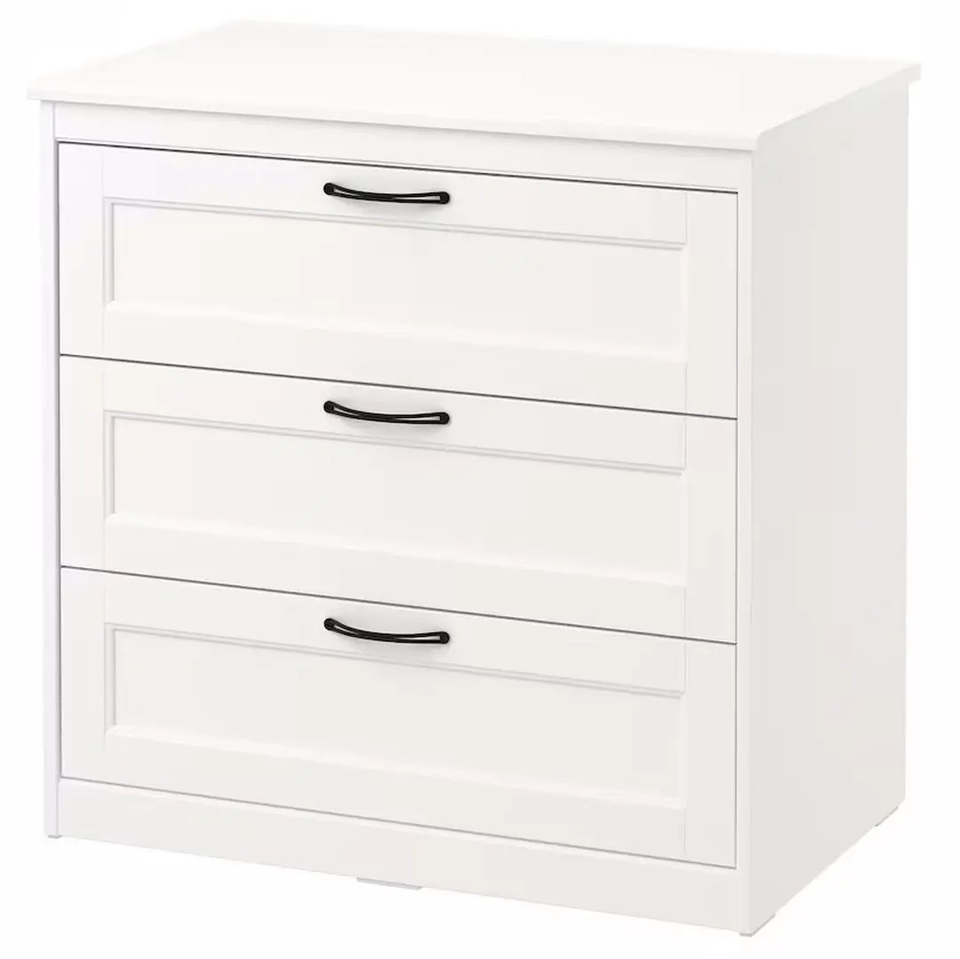 Dormitor Ikea Songesand 5 piese 160x200 (Alb)