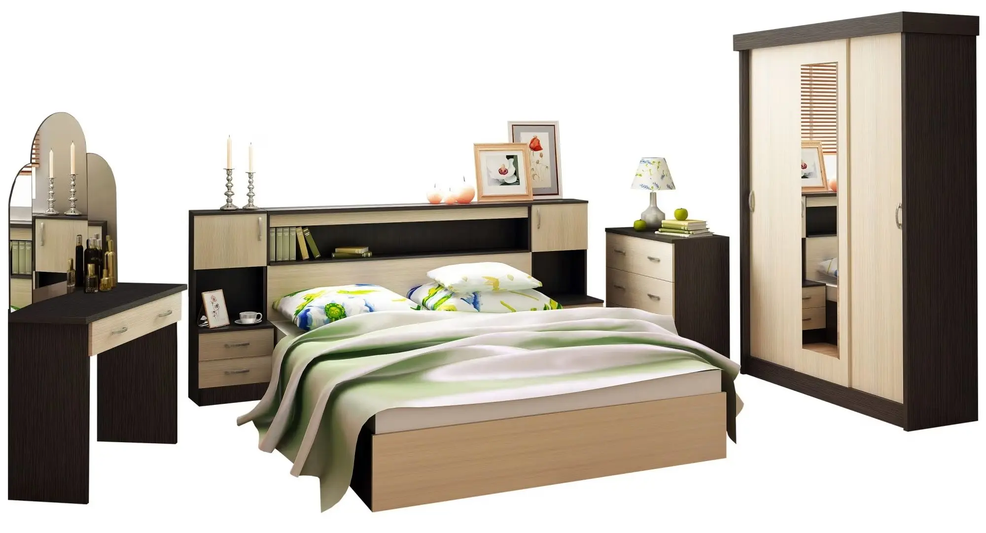 Dormitor Marcel Prod Basia Combi (Wenge/Birch)
