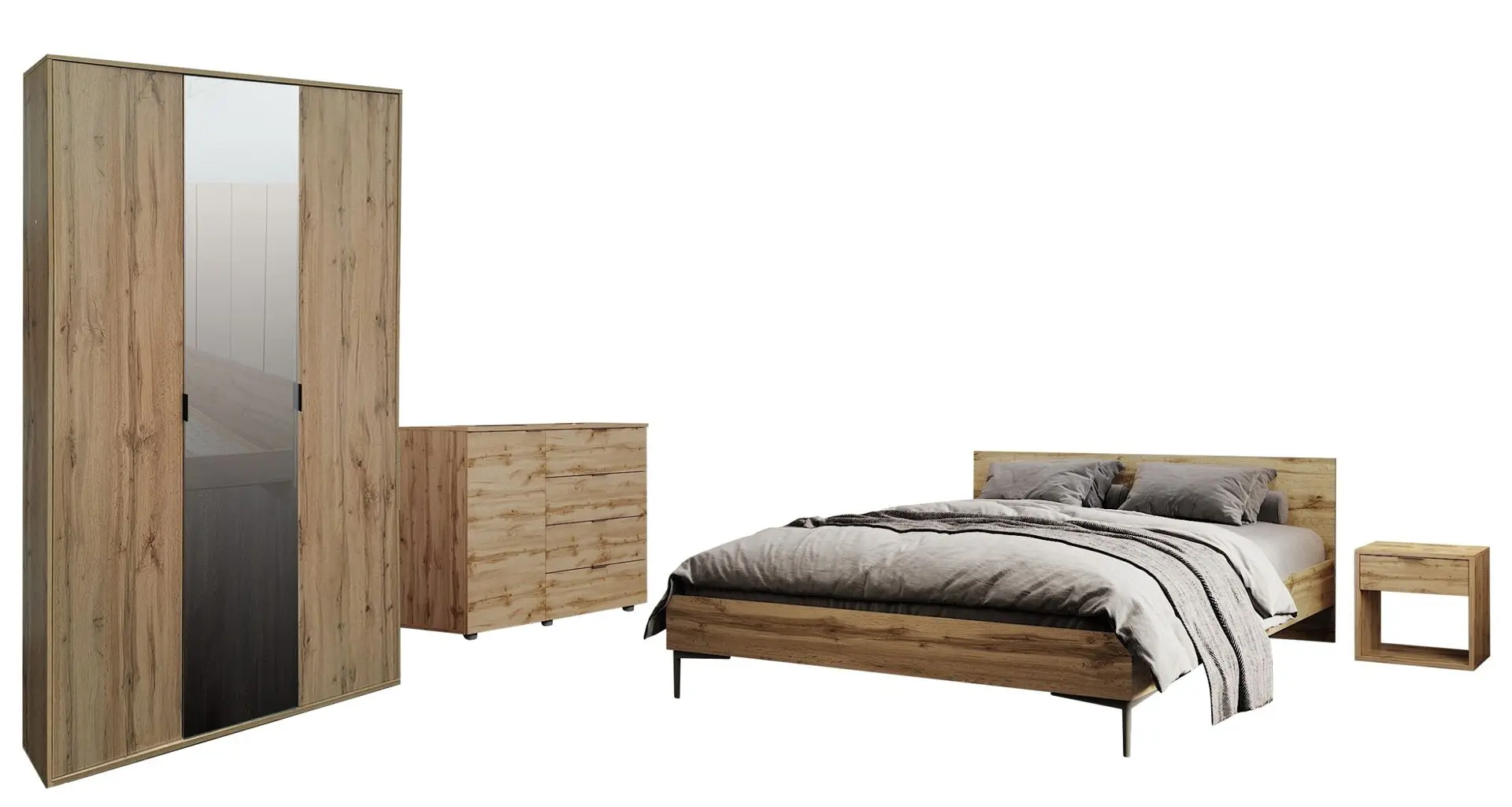 Dormitor Marcel Prod Chloe (Craft Oak Golden)