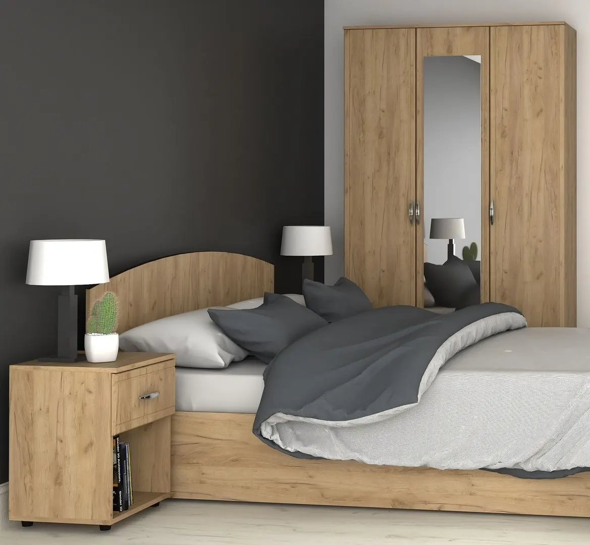 Dormitor Marcel Prod Florin (Craft Oak Golden)